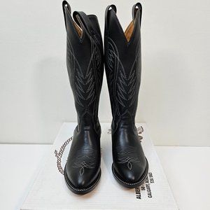 21. Heritage Cowboy boots - Alberta Boots Co. Black leather. Size 8 EE